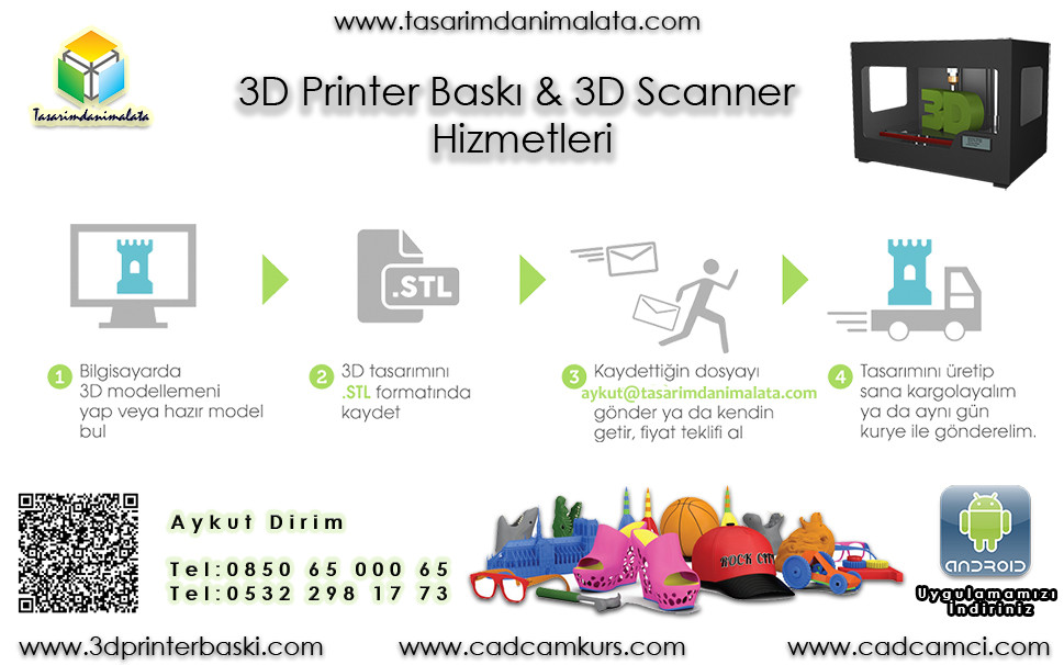 cadcam cnc Solidworks Solidcam Kursu lisans satısı,3d printer baskı hizmetleri izmir kalıp tasarımı ve imalatı Lazer Tarama 3D Scanner